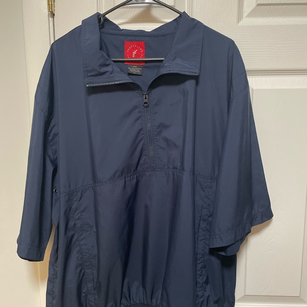Forresters Golf Men's Navy Half-Zip Short Sleeve Pullover